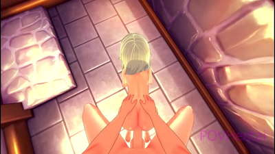 (Trap) Prawan Elvish mbantu sampeyan ngumbah pasuryan.